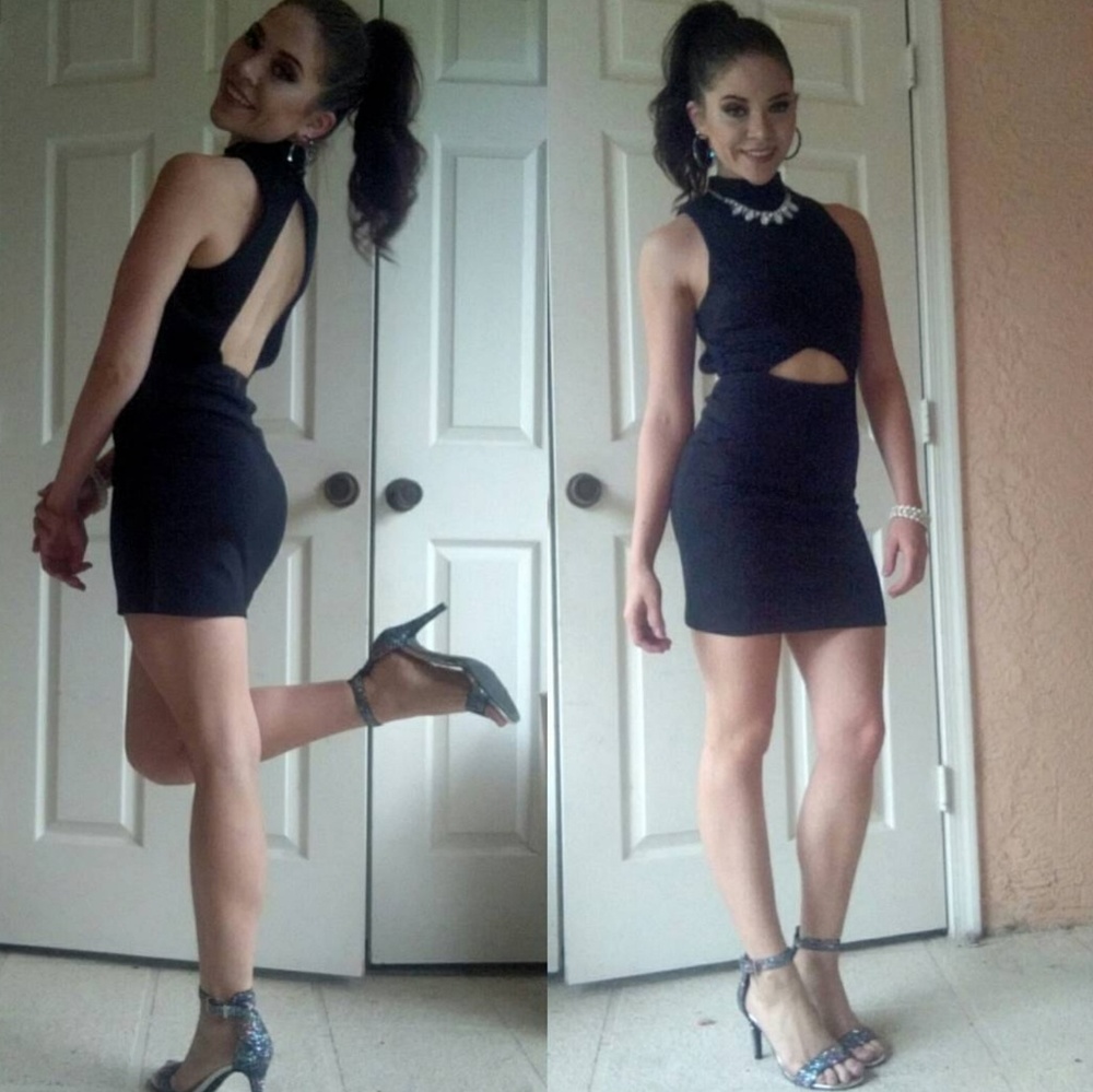 Backless cutout Little black dress lbd